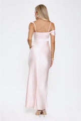 Glamorous Nights Satin Maxi Dress Pink