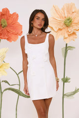 Secret Garden Blooms Mini Dress White