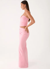 Carella Strapless Maxi Dress - Pink