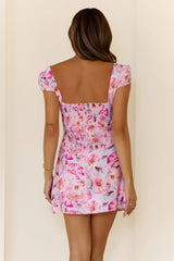 Forever In Flower Mini Dress Pink