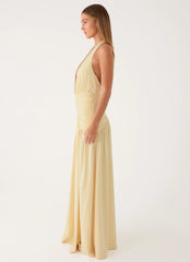 Makena Halter Maxi Dress - Yellow