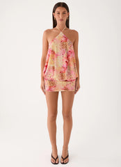 Solarae Mini Dress - Botanic Cheetah