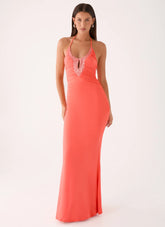 Aminata Maxi Dress - Burnt Coral