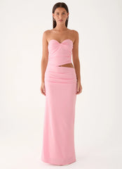 Carella Strapless Maxi Dress - Pink