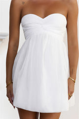 Sunset Wanderlust Strapless Mini Dress White