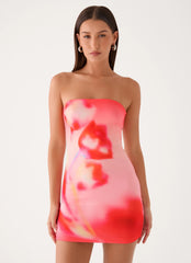 Callistae Mini Dress - Sunburnt Petal