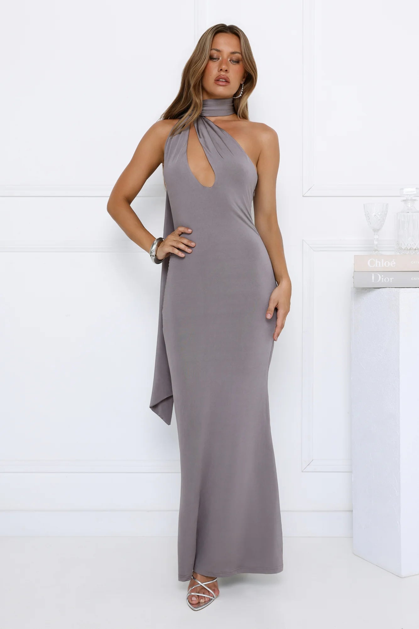 Main Sight Maxi Dress Charcoal