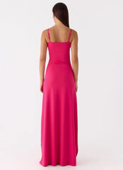 Carmine Embellished Maxi Dress - Fuchsia