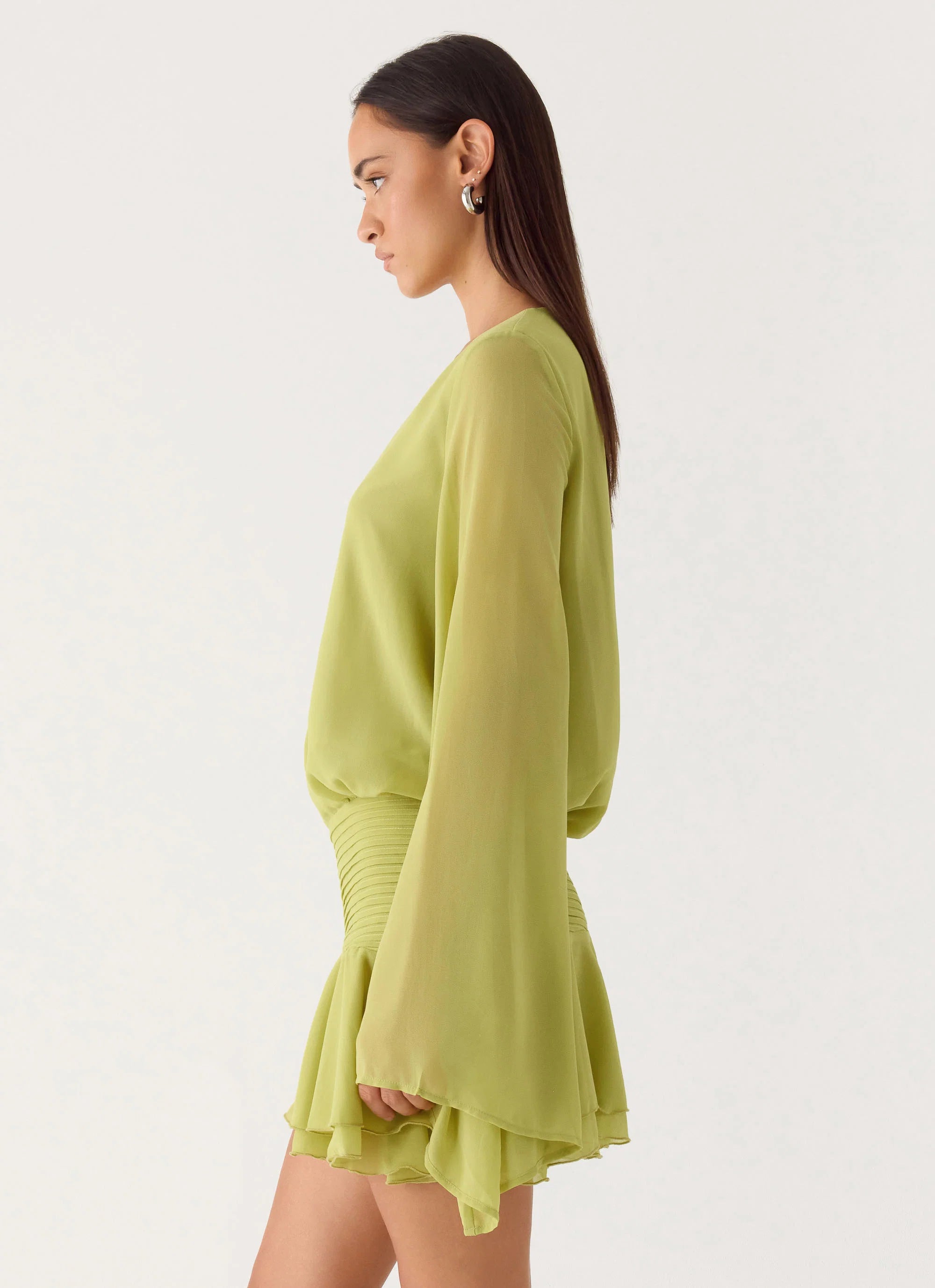 Solo In Soho Mini Dress - Lime