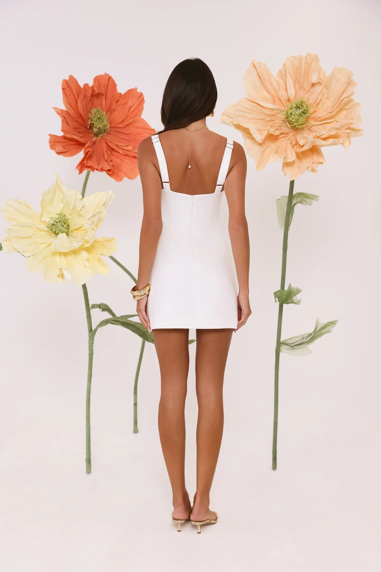 Secret Garden Blooms Mini Dress White