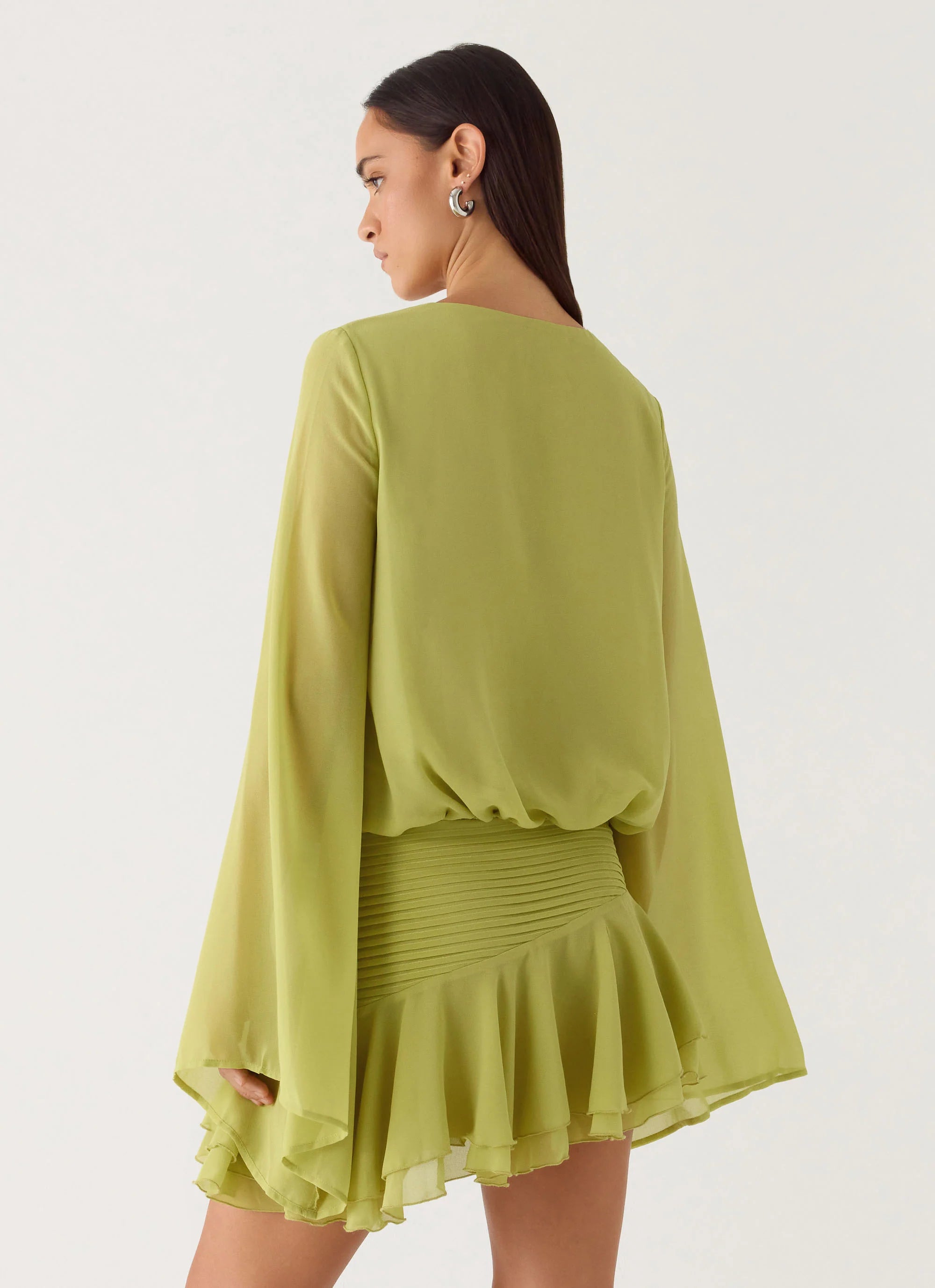 Solo In Soho Mini Dress - Lime