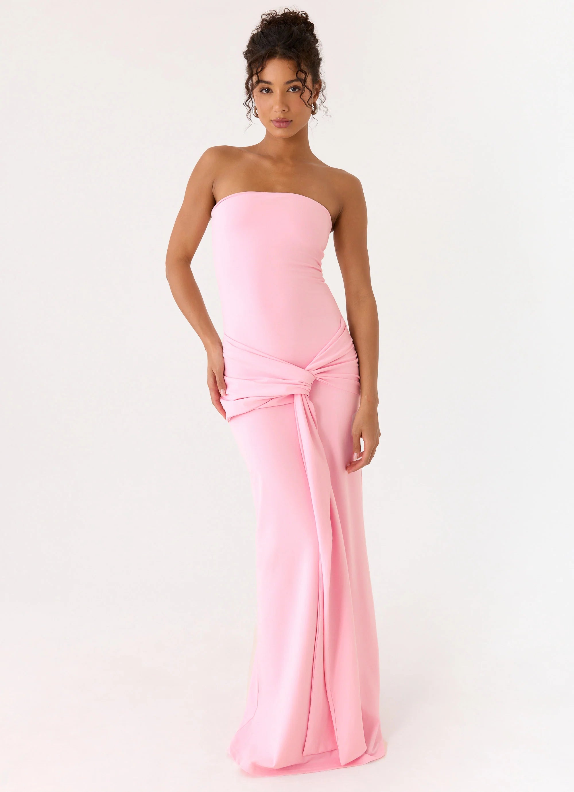 Sandrine Strapless Maxi Dress - Pink