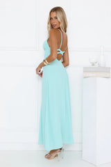Gilded Whisper Maxi Dress Blue