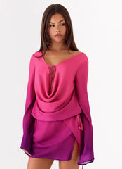 Rafaella Mini Dress - Fuchsia Violet Ombre