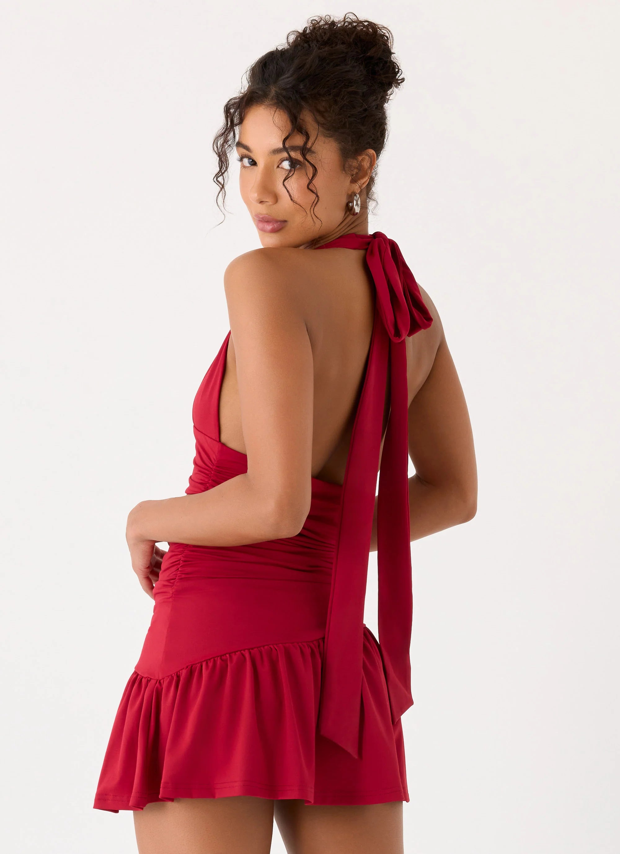 Esme Mini Dress - Red Magenta