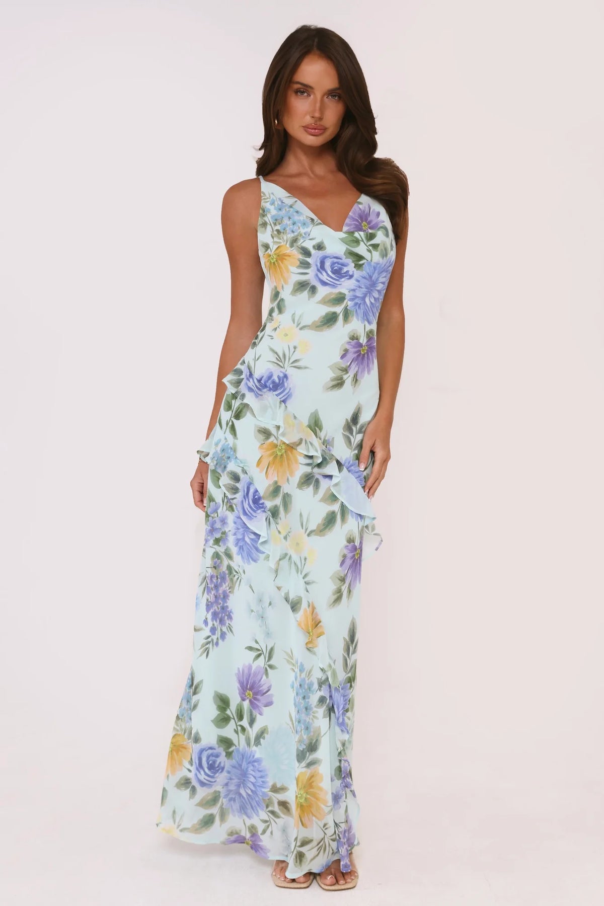 Petals Unfold Maxi Dress Print