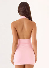Novalie Handwoven Mini Dress - Pink