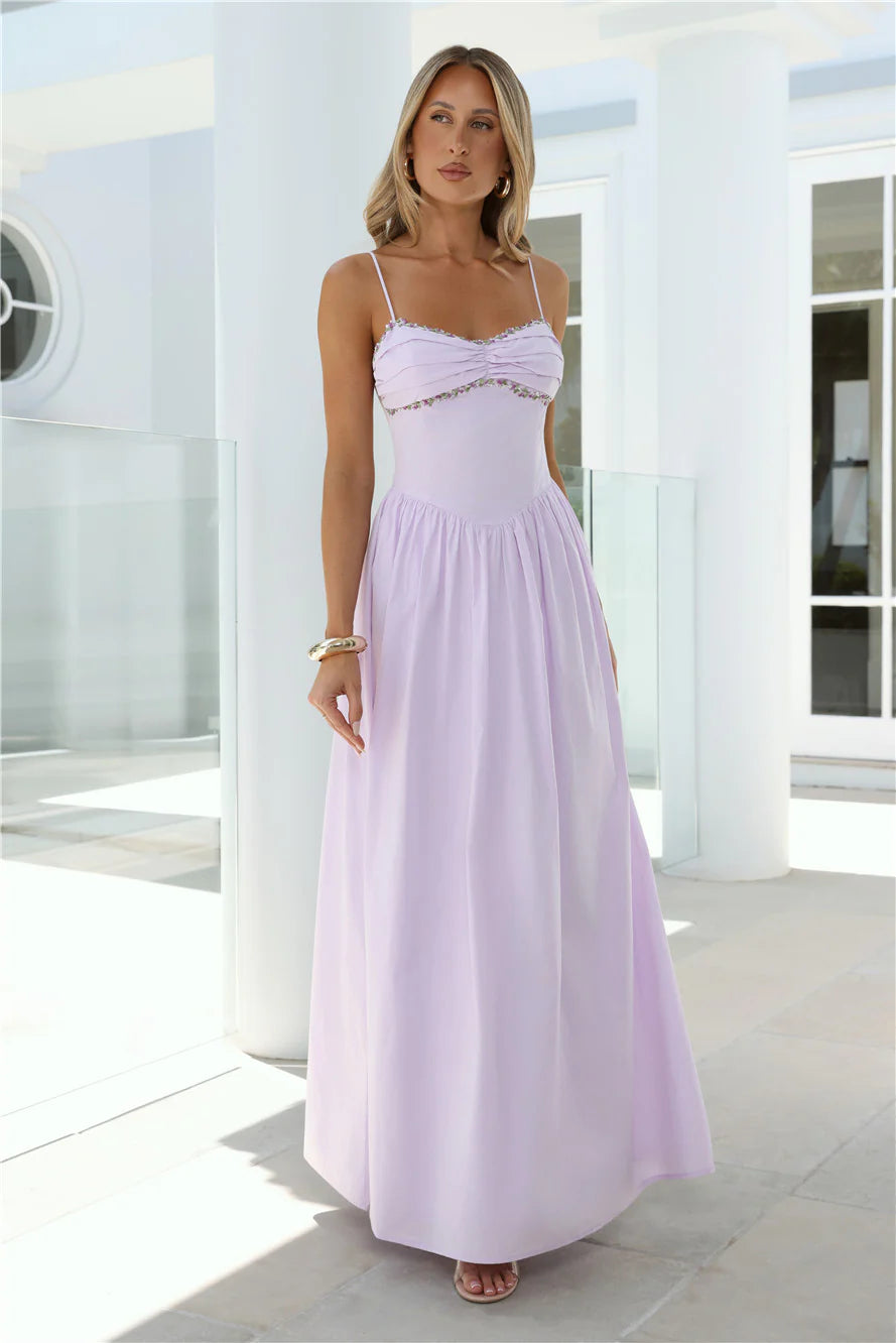 Happy Is Pretty Maxi Dress Lavender