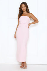 Fashion Forecast Strapless Maxi Dress Pink