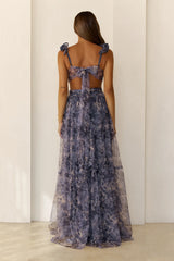 Whisper Lane Maxi Dress Slate Blue