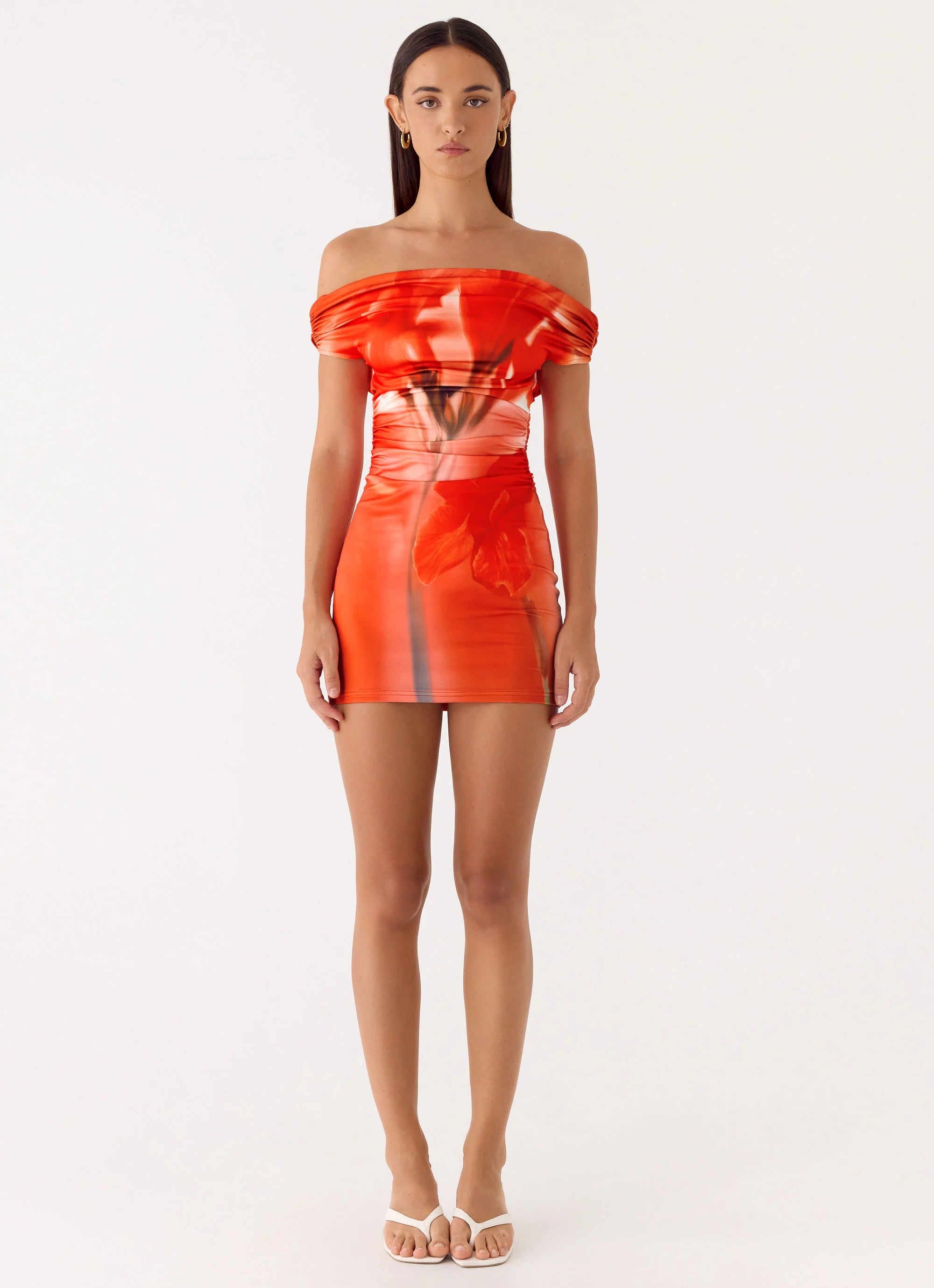 Moka Mini Dress - Fire Petal